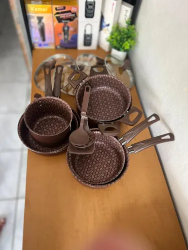Kit de panelas ante aderente completo novo na caixa