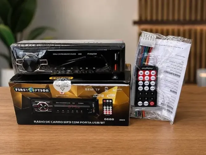 Som Automotivo FirstOption 6688 MP3 | Rádio Bluetooth para Carro