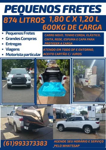 Frete, Entregas, Viagens, Motorista particular 