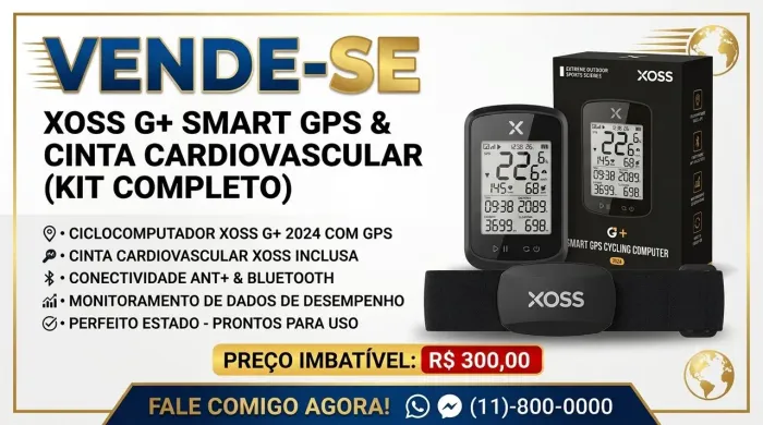 Kit xoss G+ com cinta cardio