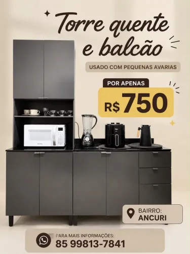 Balcão + torre quente