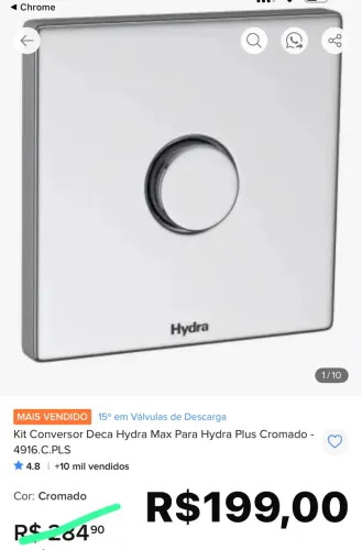 Kit Conversor Deca Hydra Max para Hydra Plus