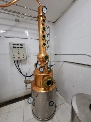 ALAMBIQUE SANTA EFIGÊNIA PROFISSIONAL - COBRE E INOX - PRONTO PARA PRODUÇÃO