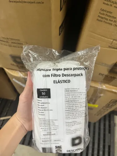 1080 Pacotes de Máscara Cirúrgica Tripla Descartável - Descarpack