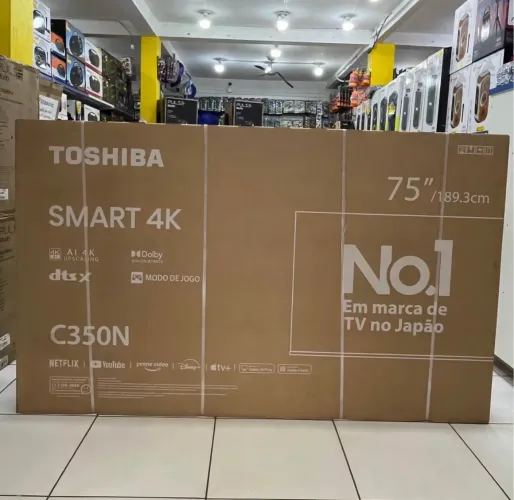TV Toshiba 75 polegadas 4k dolby
