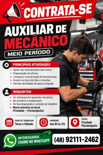 Vaga Auxiliar Mecânico