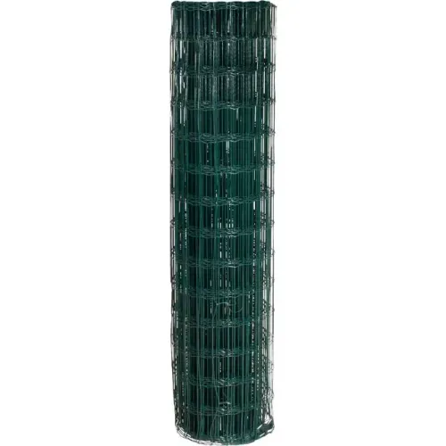 Tela alambrado, verde, malha 10 cm x 5 cm, fio 2,5 mm, com 1,2 m x 25 m