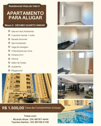 Aluga-se apartamento $R1.500,00 com condomínio incluso.