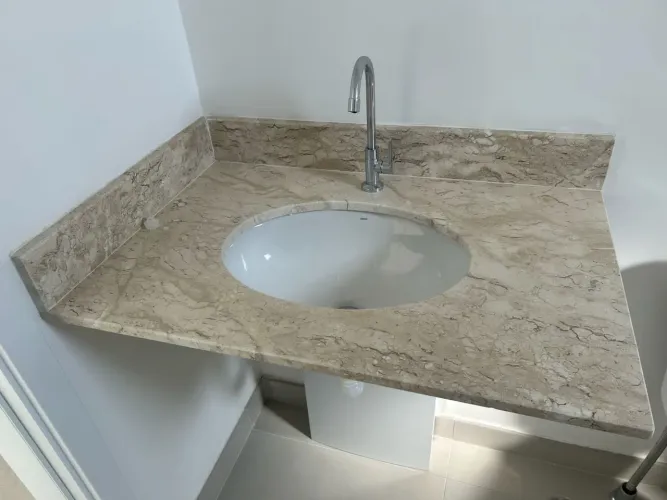 Pia de banheiro de Mármore travertino