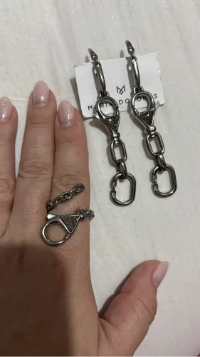 Conjunto brinco e anel Maria Dolores