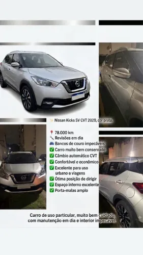 Nissan Kicks SV 1.6 16V Flexstar 5P Aut. 2020