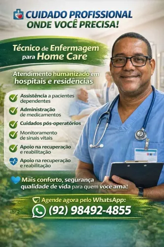 Serviço de homecare em hospitais e residências