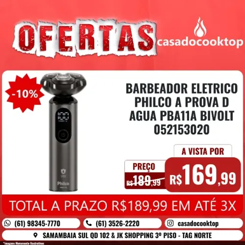 BARBEADOR ELETRICO PHILCO A PROVA D AGUA PBA11A BIVOLT 052153020