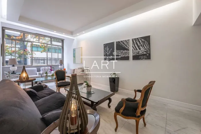 Apartamento com 3 dormitórios para alugar, 130 m² por R$ 20.801,00/mês - Leblon - Rio de J