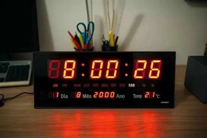 Relógio De Parede Led Digital Grande Termômetro Premium - Novo