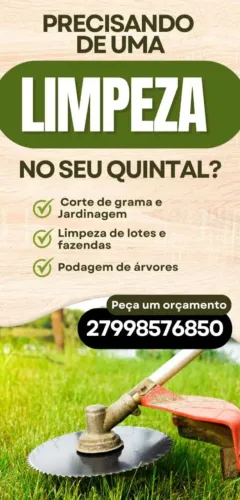 LIMPEZA DE QUINTAL E JARDINAGEM 