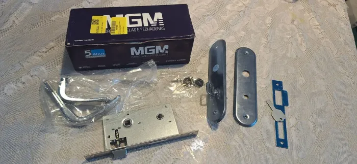 Fechadura MGM para banheiro Cromada