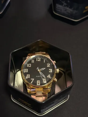 Relógios Masculino Pulseira Em Aço Luxo Analógico Elegante Social