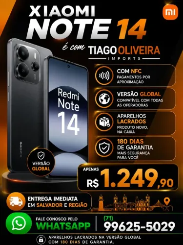 Note 14 - 8gb ram 256 gb armaz. Com NFC