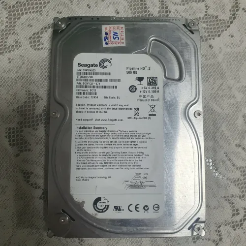 HD Seagate 500GB SATA 3,5 Pipeline HD.2 ST3500312CS Usado Ótimo Estad
