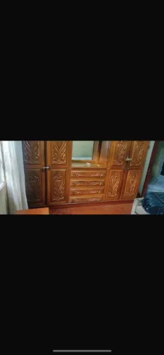 Jogo de quarto madeira maciça Jacarandá entalhado