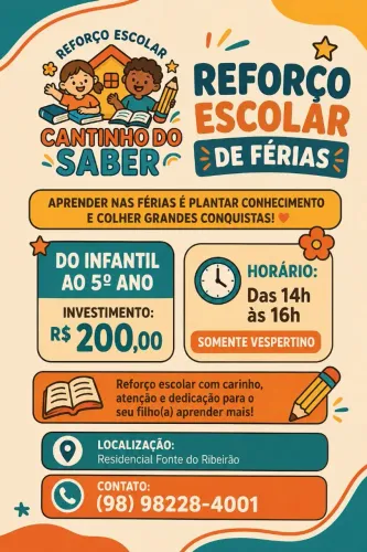 Reforço Escolar de Férias!