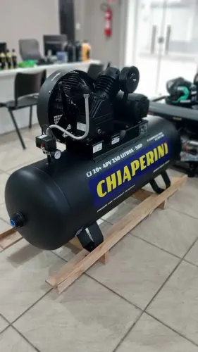 Compressor de ar 250L 175psi motor 5cv industrial Chiaperini - Loja/Nova
