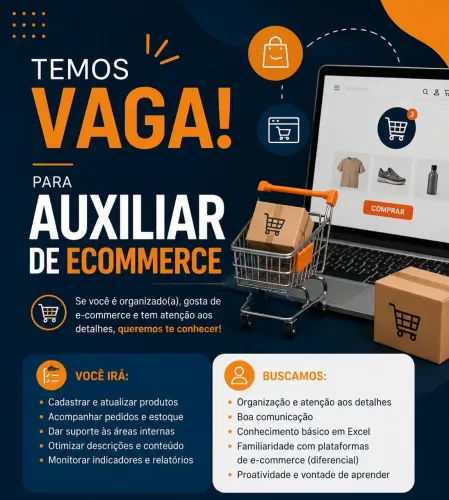 Vaga Auxiliar de Ecommerce 