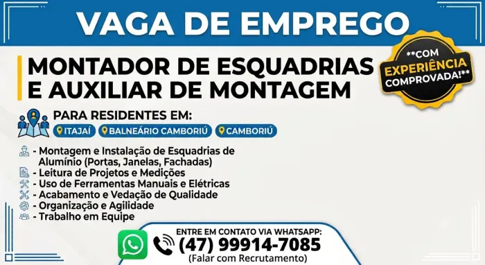 2 VAGAS DE EMPREGO 
