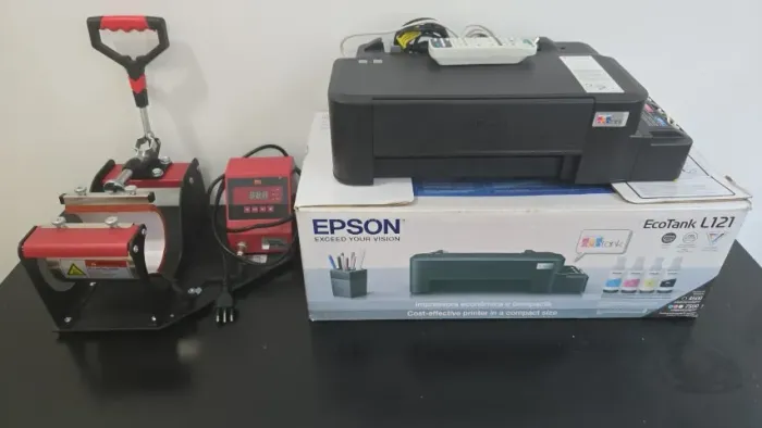Kit Sublimação + impressora EPSON + 18 canecas (220V)