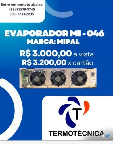 Evaporadores para refrigeração novo com Nota Fiscal