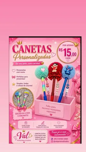 ? Canetas Personalizadas que Encantam! Escolas 