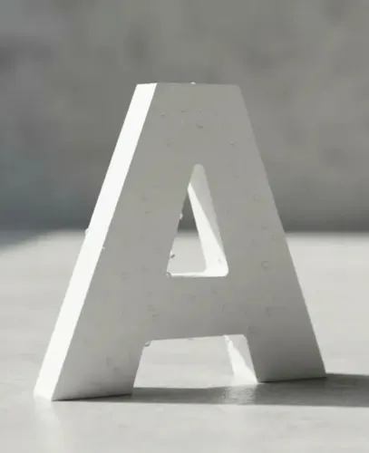 Letras caixa em inox