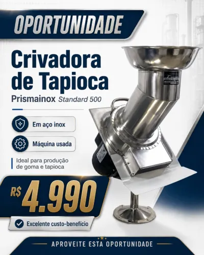 Crivadora de Tapioca Prismainox Standard 500 em Aço Inox