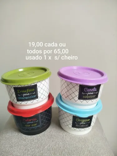 POTINHOS TUPPERWARE TEMPEROS BITRÔ