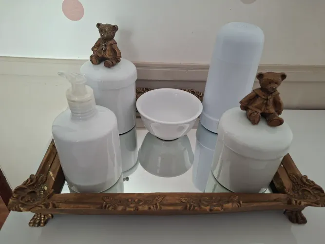 Kit higiene bebê porcelana