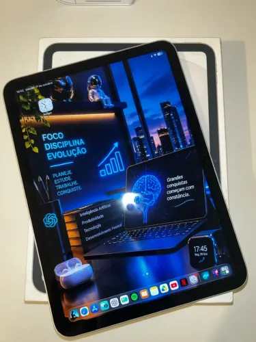 iPad 10 novíssimo! Saúde 92%. Sem marcas de uso e com carregador original e caixa