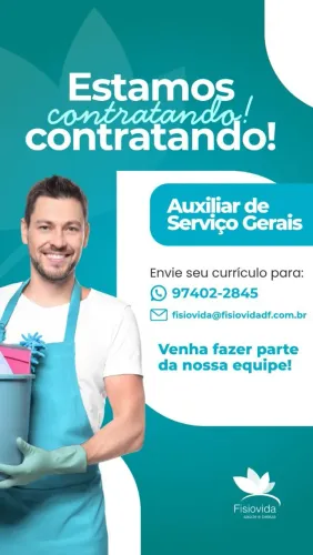 Vaga para Auxiliar de Serviços Gerais 
