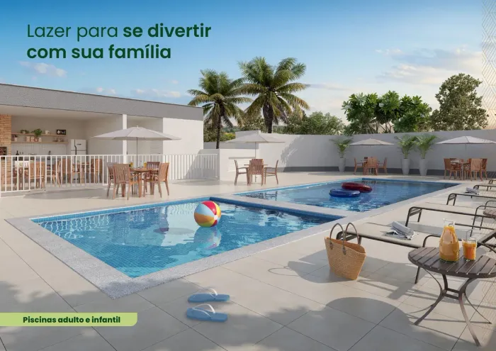 IDEAL LIBERDADE  Condomínio com Piscina e Churrasqueira