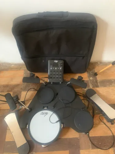 Bateria eletrônica seven portátil CPD 1000 módulo + case