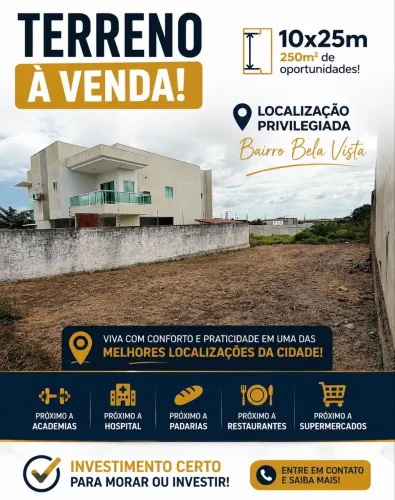 TERRENO 10x25 NO BELA VISTA