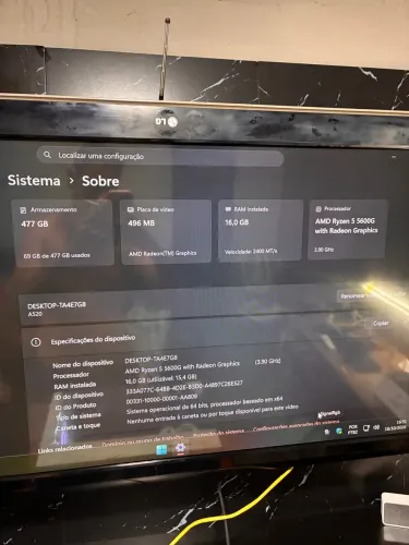 PC Gamer Aquário branco| AMD Ryzen 5 5600g + B550 + 16gb DDR4 3200mhz+NVME 512GB+brindes