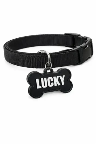 Plaquinha Identificação Pet Osso Personalizada