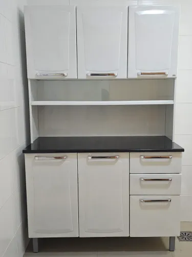 Armário de aço cozinha Itatiaia 1,05m 6 portas e 2 gavetas