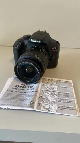 Câmera Canon Eos Rebel T6 - apenas 6k cliques - Igual a nova