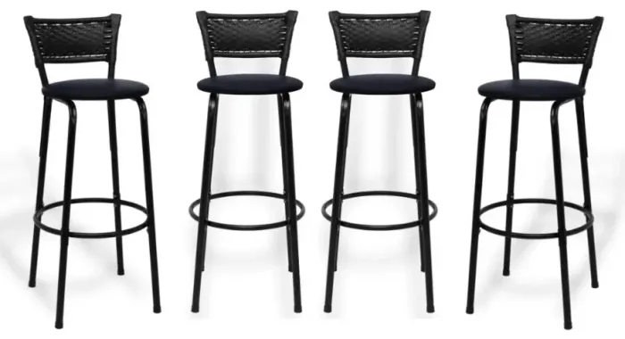 Conjunto 4 banquetas altas