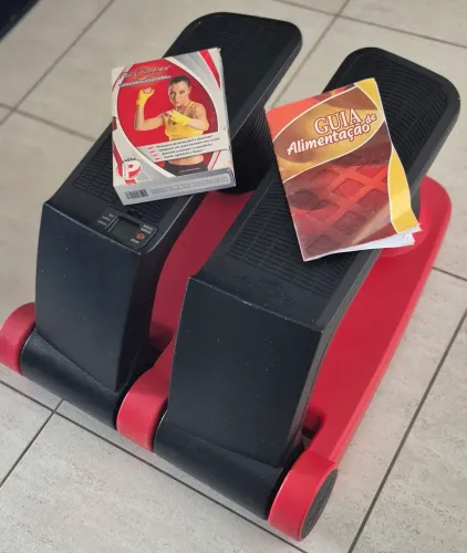 Air Climber Seminovo da Polishop com DVDs e Guia de Alimentação
