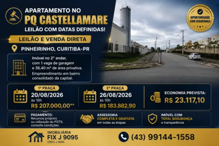 Grande oportunidade ? Apartamento no Pinheirinho, Curitiba - PR,
