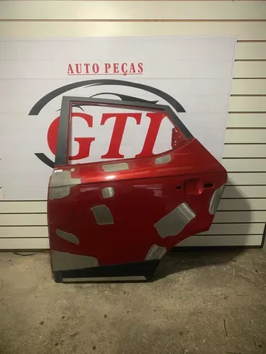 Porta Traseira Esquerda Jac T5 2016 2017 Original Traseira Esquerda Vermelho