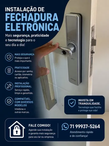 INSTALAÇÃO DE FECHADURAS ELETRÔNICA